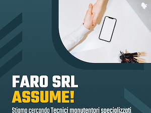 Assumiamo tecnici manutentori di impianti antincendio